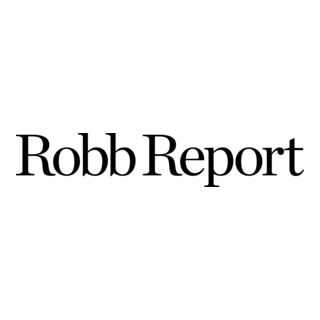 Logo du magazine de luxe Robb Report en noir